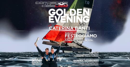 locandina evento golden evening 2024 con caterina banti