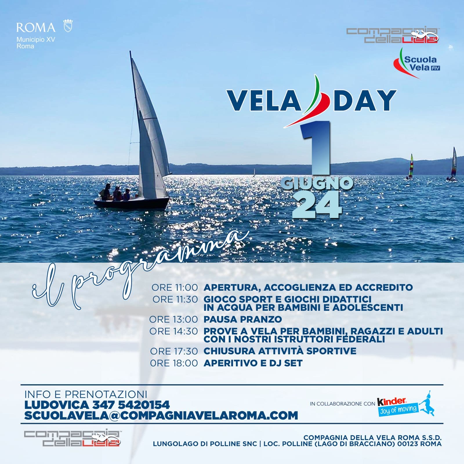 vela day roma 1 giugno 2024 locandina con programma